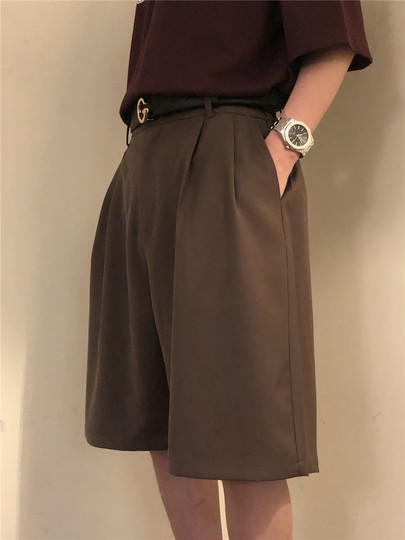 NAGAWL свободные повседневные американские шорты в японском стиле ретро, ​​прямые студенческие брюки средней длины, мужские и женские брюки