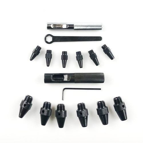 乐言皮艺皮革打孔器替换圆冲六合一圆冲手工皮包冲子皮具DIY工具 - 图3