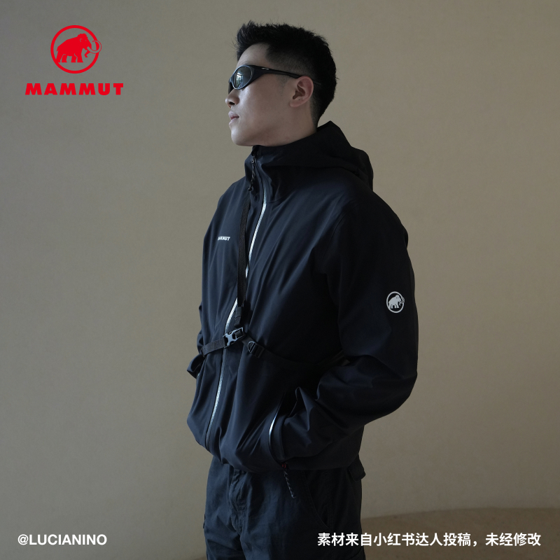 【门店爆款】MAMMUT猛犸象Linard Guide男士轻质防风防水硬壳夹克 - 图1
