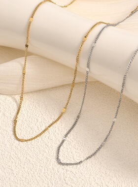 白家同款闪片锁骨链925银