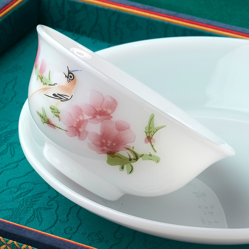 景德镇高档玉瓷餐具套装陶瓷碗盘碗具饭盘新中式结婚碗碟家用送礼,淘宝优惠券,粉丝福利购,淘宝优惠卷
