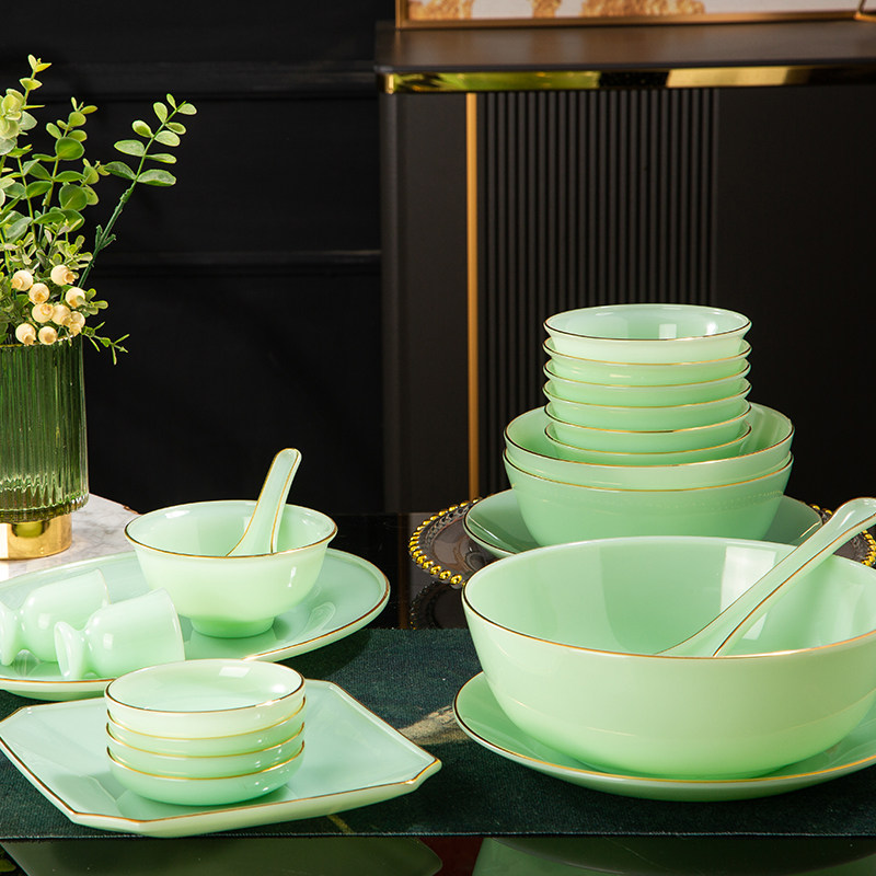 碗碟套装家用景德镇单个玉瓷餐具轻奢陶瓷碗盘碗筷套装碗盘组合,淘宝优惠券,粉丝福利购,淘宝优惠卷