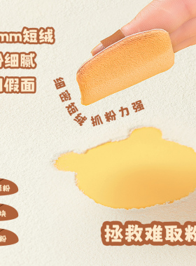 NARS大白饼粉扑替换纳斯~尔木萄蜜粉饼粉扑专用定妆植绒方形超薄
