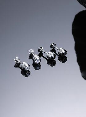 四爪耳钉男款痞帅简约小众设计潮