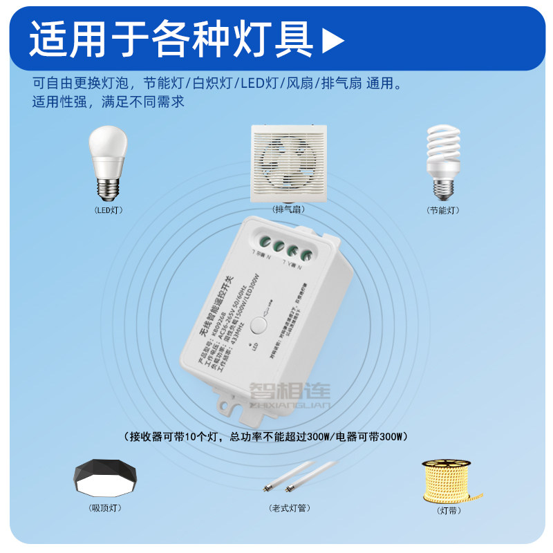 无线遥控灯迷你开关免布线双控智能随意贴电源电灯灯具家用控制器,淘宝优惠券,粉丝福利购,淘宝优惠卷