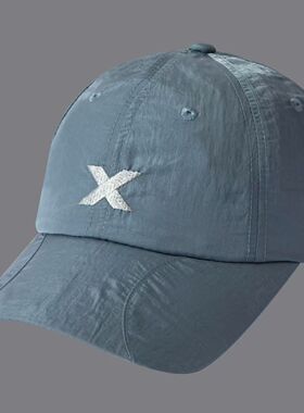 新款速干字母X刺绣棒球帽子女春夏宽檐显脸小户外遮阳鸭舌帽