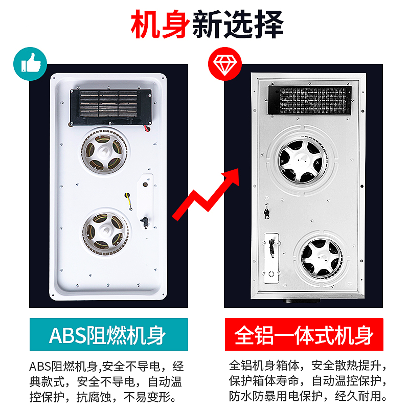 集成吊顶浴霸风暖嵌入式五合一浴霸灯卫生间取暖家用浴室暖风机 - 图2