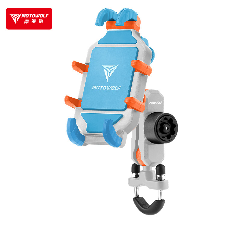 清仓摩多狼摩托车手机支架防震防抖外卖骑手骑行装备电动车导航架 - 图0