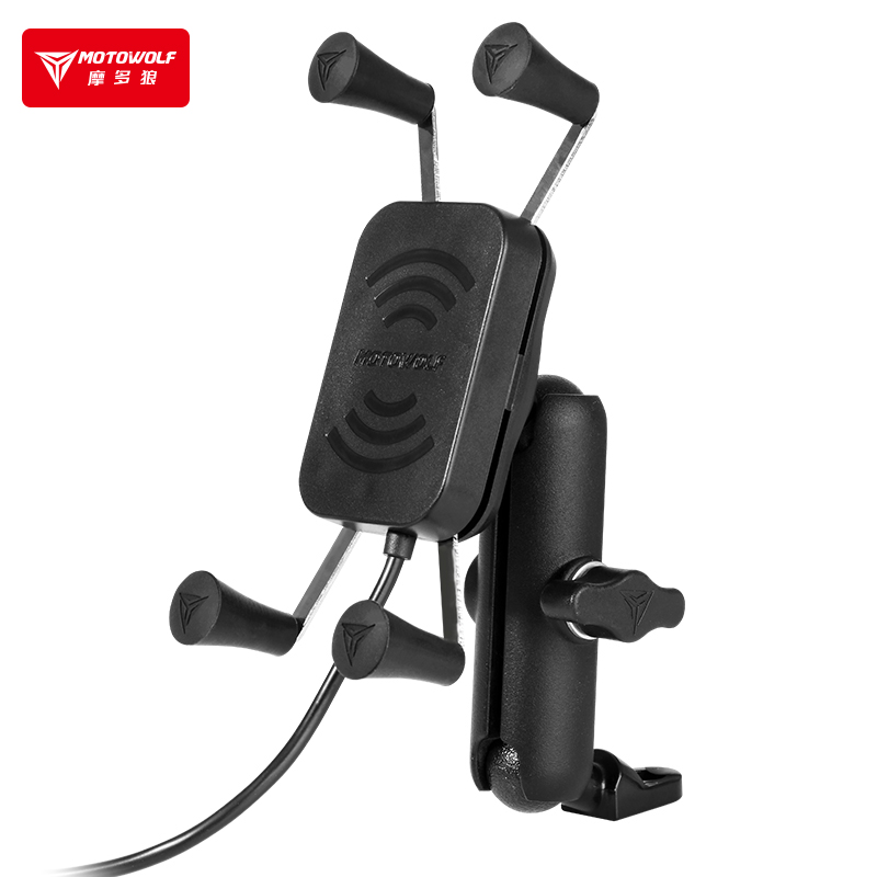 清仓摩多狼摩托车手机支架防震防抖外卖骑手骑行装备电动车导航架 - 图2