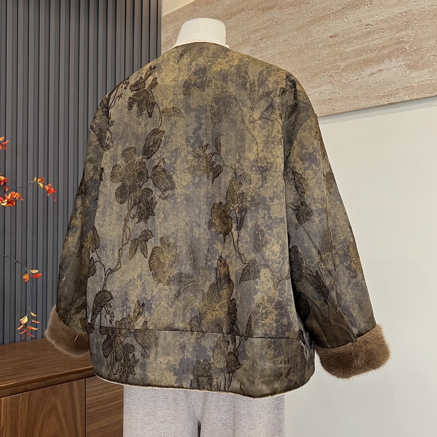 时尚新款妈妈装冬季棉服开衫新中式大气中老年女国风保暖圆领外套,淘宝优惠券,粉丝福利购,淘宝优惠卷