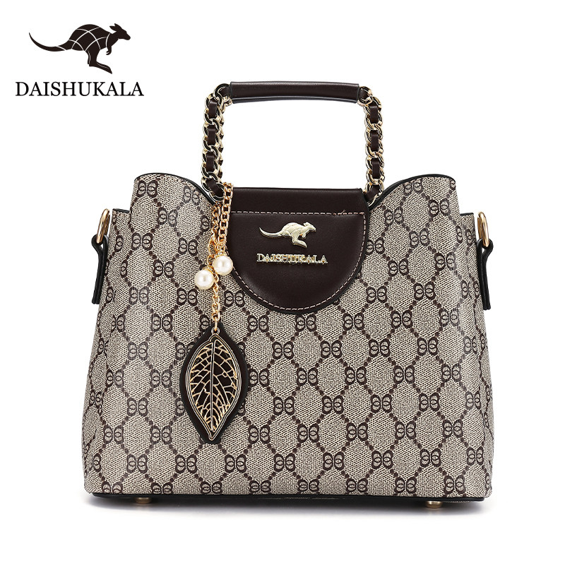 袋鼠真皮包包女妈妈包个性小众2025新款单肩包中年真皮斜挎小包,淘宝优惠券,粉丝福利购,淘宝优惠卷