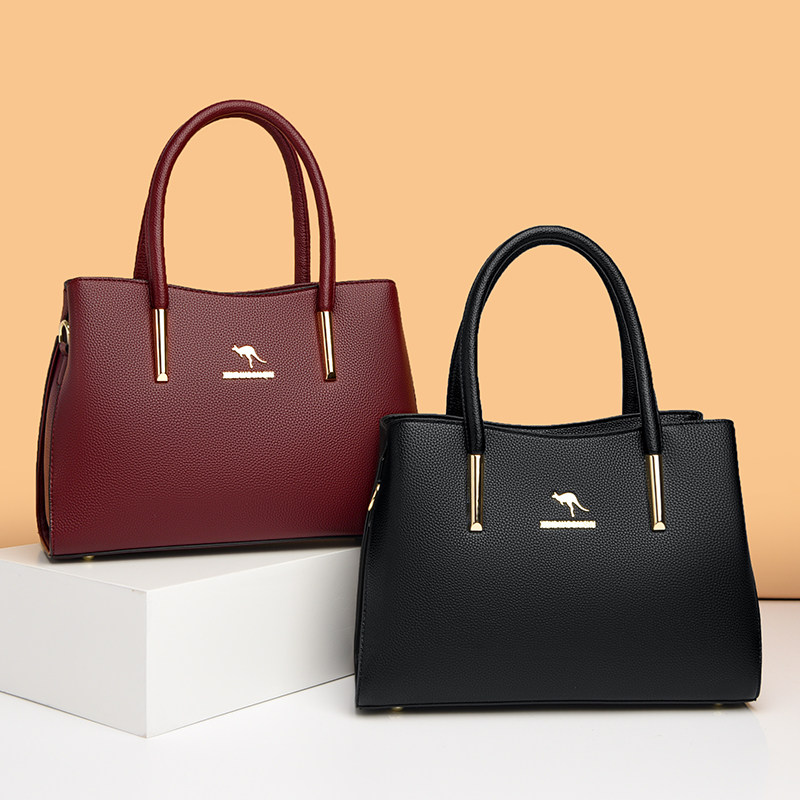 袋鼠包包女士手提包2025新款真皮官方大容量斜挎中年妈妈包,淘宝优惠券,粉丝福利购,淘宝优惠卷