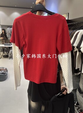 一件包邮 小夕韩国东大门代购CREDITO 26秋女装时尚新款长袖T恤