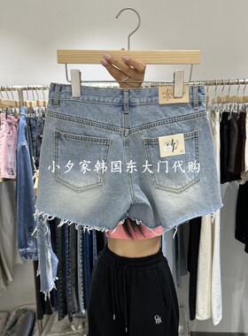 一件包邮 小夕韩国东大门代购  26秋季女装时尚新水洗蓝牛仔短裤