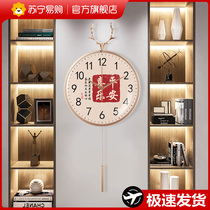 New Chinese hanging clock Living room Home Fashion China Wind free of perforated atmosphere clock hanging wall quartz clock Table 2129