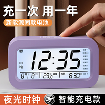 2023 new smart alarm clock students dedicated to getting up and deities Children Boy Electronic charging clock headboard 2729