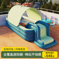 Shading Canopy Inflatable Swimming Pool Children Home Baby Baby Large Pool Kids Family Drama Pool 2499