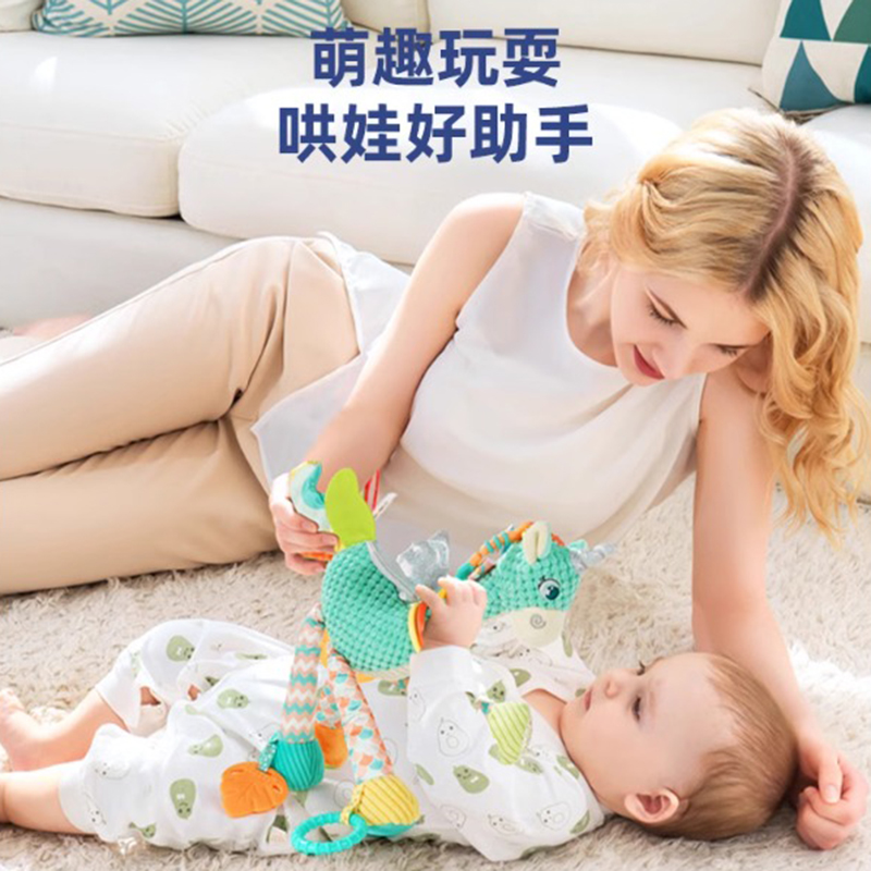 jollybaby婴儿推车玩具挂件床铃摇铃安全座椅1岁宝宝车载安抚1663 - 图0