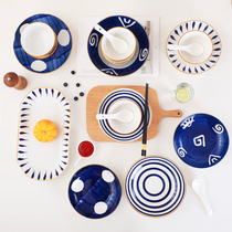 Bowl Dish Suit Home Nordic Ceramic Bowls Pan Day Style Creative Bowls Chopsticks Cutlery Cutlery Suit Light Lavish Bowl tray Composition 558