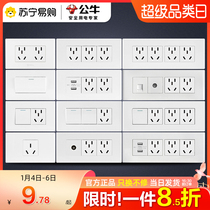 231 Bull Switch Socket 118 Type Panel Porous Home With Nine Holes 9 Holes fifteen Holes Socket Wall Switch