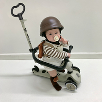 scooters little baby children scooter 1-3-year-old three-in-one seat can be pushed baby beginner suitable for 763j