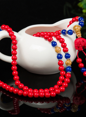 红色本命年朱砂长款貔貅文玩配饰