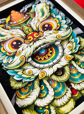 醒狮玉狮子摆件招财客厅装饰品非遗手工艺品文创创意礼品乔迁礼物