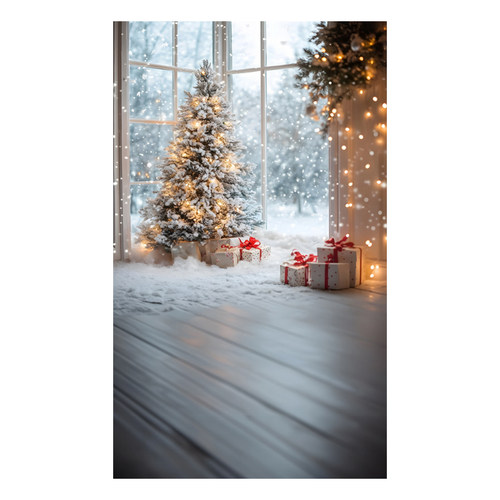 新款圣诞节雪景风景网红节日装饰摄影背景布拍照自拍摆拍写真布 - 图3