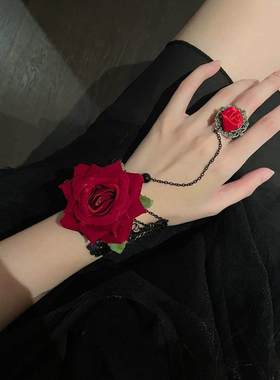 朋克风蕾丝手腕复古哥特