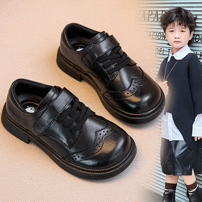 男童黑色皮鞋2025春秋新款儿童英伦学生表演童鞋男孩演出软底单鞋,淘宝优惠券,粉丝福利购,淘宝优惠卷