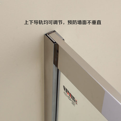 银麟定制加宽厚304不锈钢一字形简易淋浴房隔断浴室移门浴屏浴房 - 图1