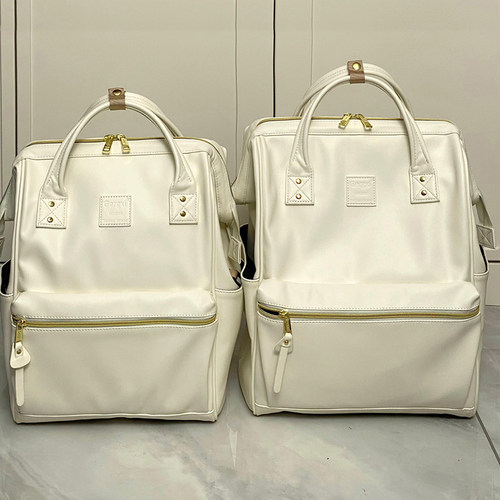 6色新款升级皮质双肩包男女大容量防水电脑书包时尚休闲旅行背包 - 图2