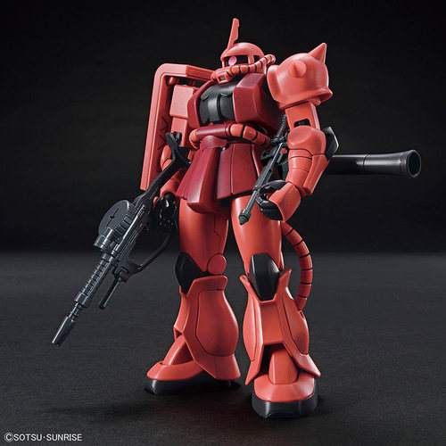 万代高达拼装模型 HG 1/144 HGUC234 新生 夏亚专用 红扎古2 敢达 - 图1