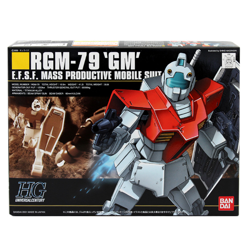 万代高达拼装模型 HG HGUC 020 1/144 RGM-79 GM 吉姆 量产型敢达 - 图3