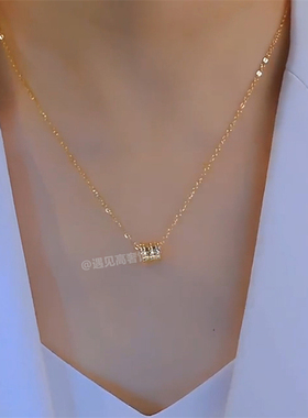 钛钢不掉色小蛮腰轻奢锁骨链女