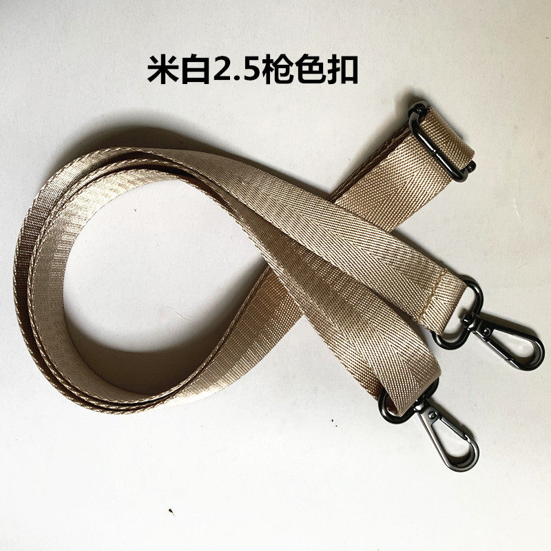 女背包带斜挎帆布固定扣宽包包肩带配件尼龙双肩包带子米白百搭长_虎窝淘