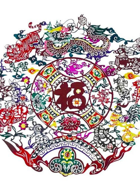 窗花非遗文化手工剪纸成品送老外