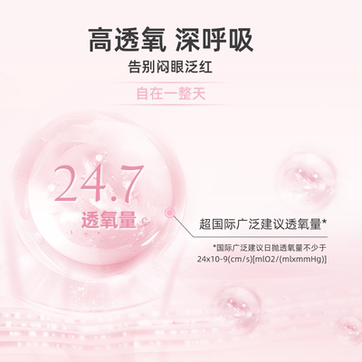 【小粉片】晶硕近视隐形眼镜透明日抛30片水润高清舒适