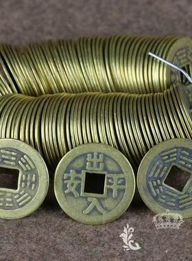纯黄铜龙凤五帝铜币特大加厚