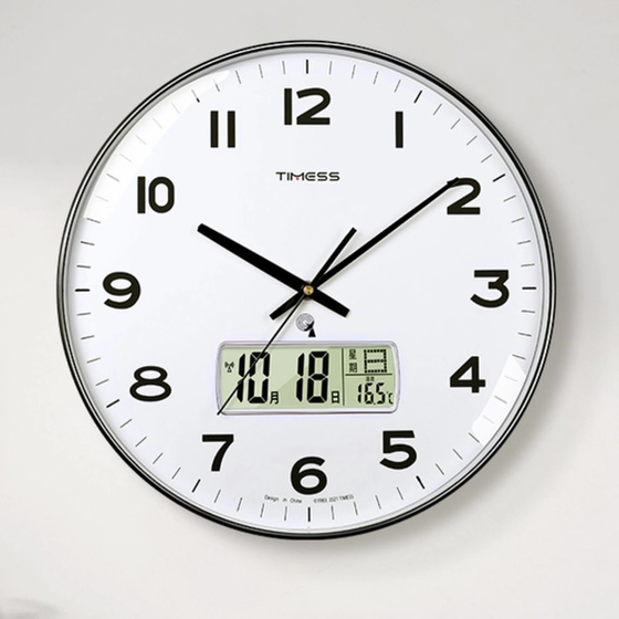 Timess automatically synchronizes the time and wall clock to match every minute and second