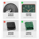 Multifunctional temperature and humidity wall clock without punching and installing silently
