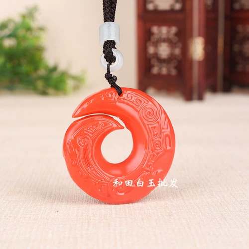 Подвеска из нефрита, ожерелье подходит для мужчин и женщин для влюбленных