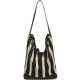 This year's popular bags for women 2025 new fashion striped hollow shoulder bag large capacity vacation tote bag