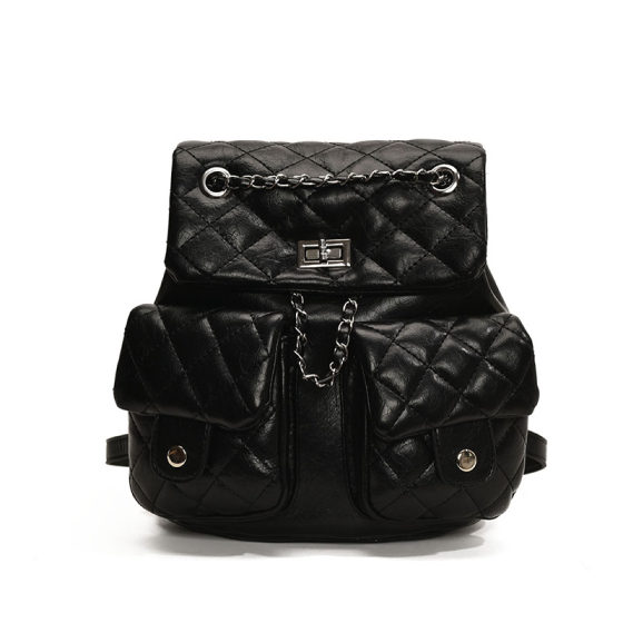 Travel Backpack Women's 2025 New Trendy Fashion High-Quality Texture School Bag College Student Work Commuting Chain Backpack