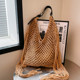 Handwoven bag women's 2025 new trendy fashion beach vacation shoulder bag large capacity popular tote bag