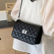 Diamond chain crossbody small square bag versatile shoulder bag