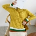 Petite Women xs short 150 cao mặc 145 mỏng nhỏ với áo len sọc áo len - Áo len cổ chữ V