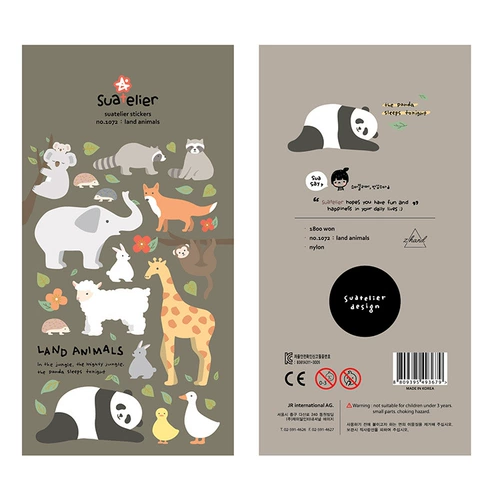 Наклейка, милый кролик, динозавр, наклейки, Южная Корея, кот, планировщик