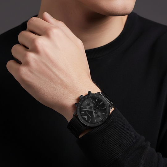 【跨年礼物】Armani阿玛尼黑武士男士手表运动户外AR11242