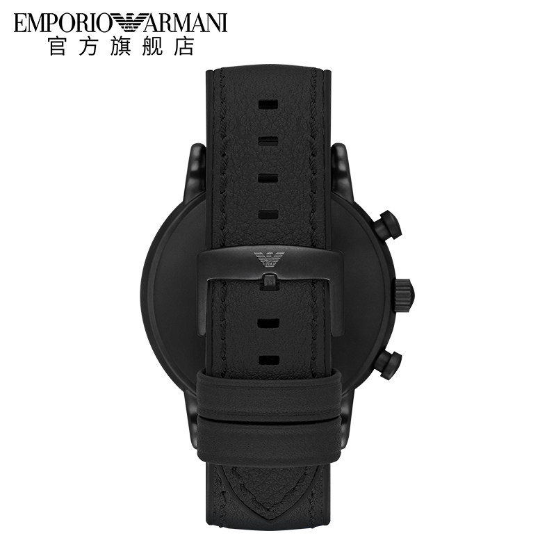 Armani阿玛尼旗舰店飞行员手表男商务皮带时尚三眼石英表AR1970